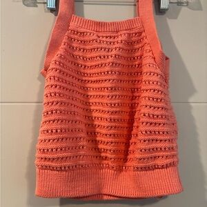 Universal Thread Peachy Pink Ribbed Sleeveless Crop Top